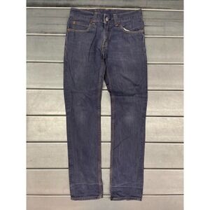 Levis 511 Jeans Mens 32X34 Blue Purple Dark Wash Denim Slim Straight 100% Cotton